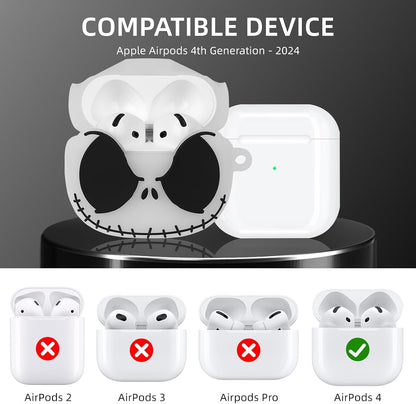 Glow in the Dark Airpods 4 Case with Cleaner Kit&Cute Panda Keychain