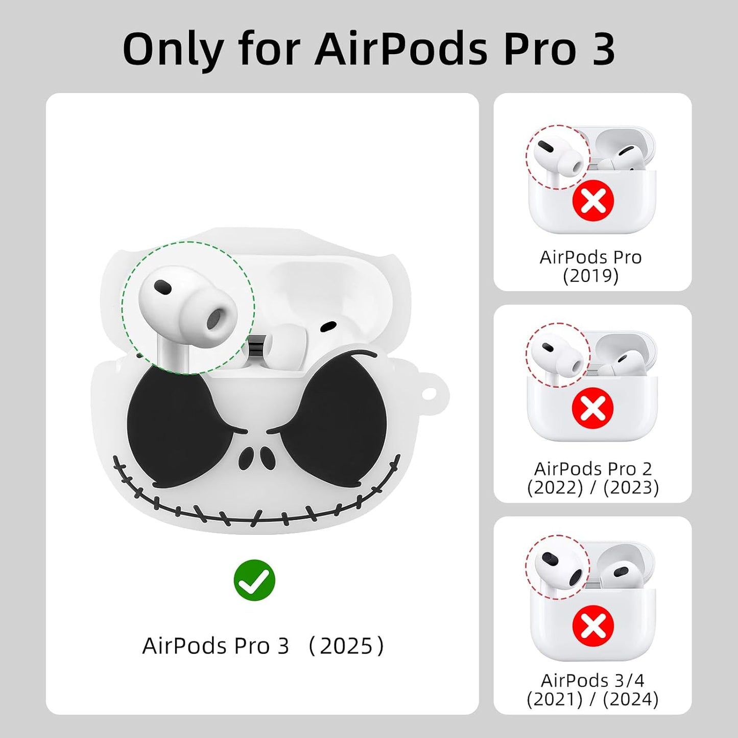 Glow in the Dark Case for Apple Airpods Pro 3 with Cleaner Kit