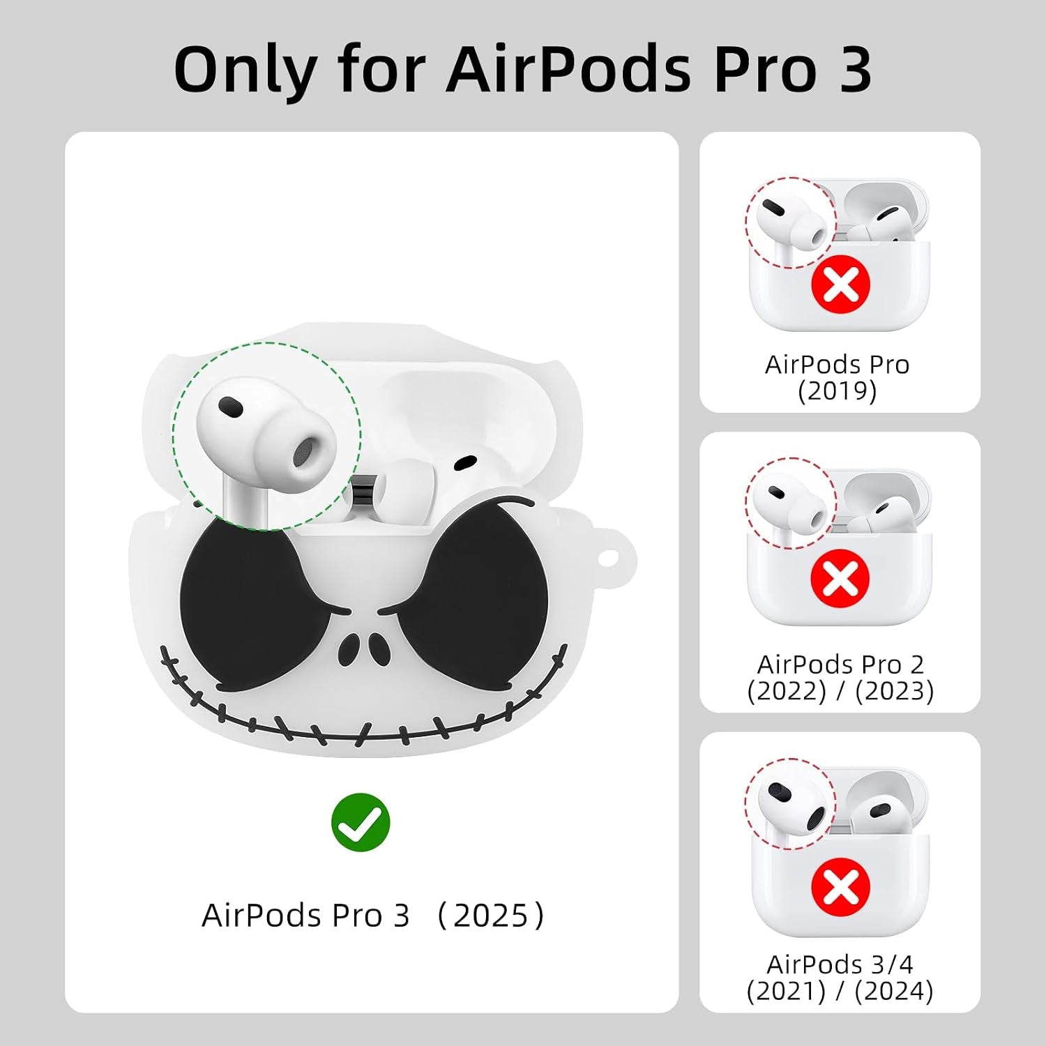 Glow in the Dark Case for Apple Airpods Pro 3 with Cleaner Kit