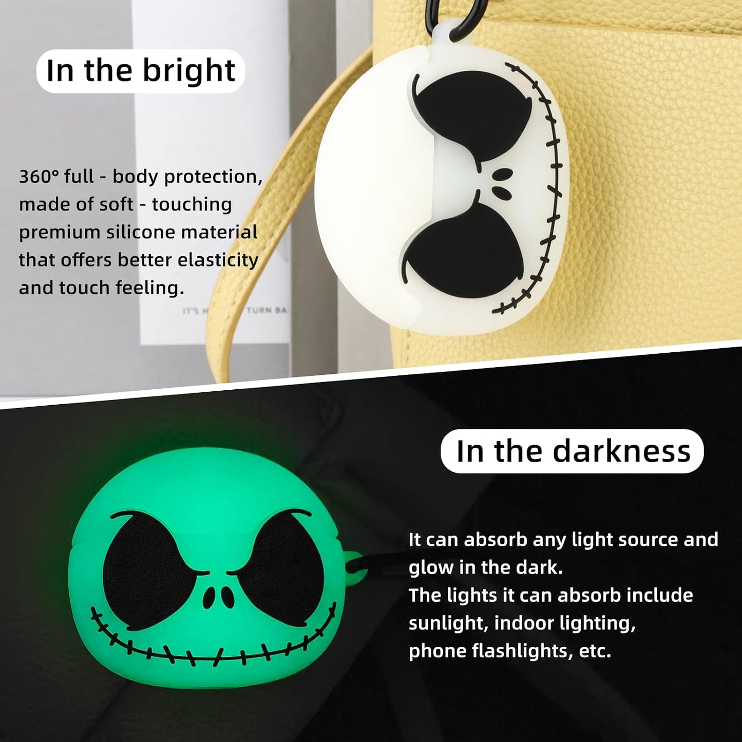 Glow in the Dark Case for Apple Airpods Pro 3 with Cleaner Kit