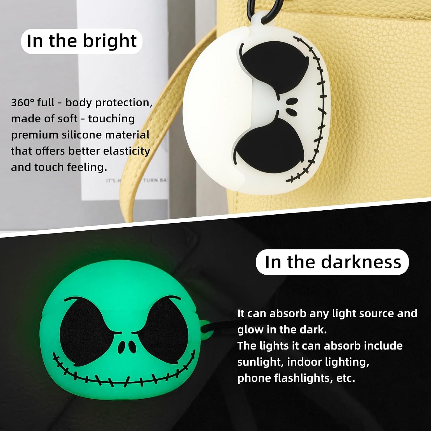 Glow in the Dark Case for Apple Airpods Pro 3 with Cleaner Kit