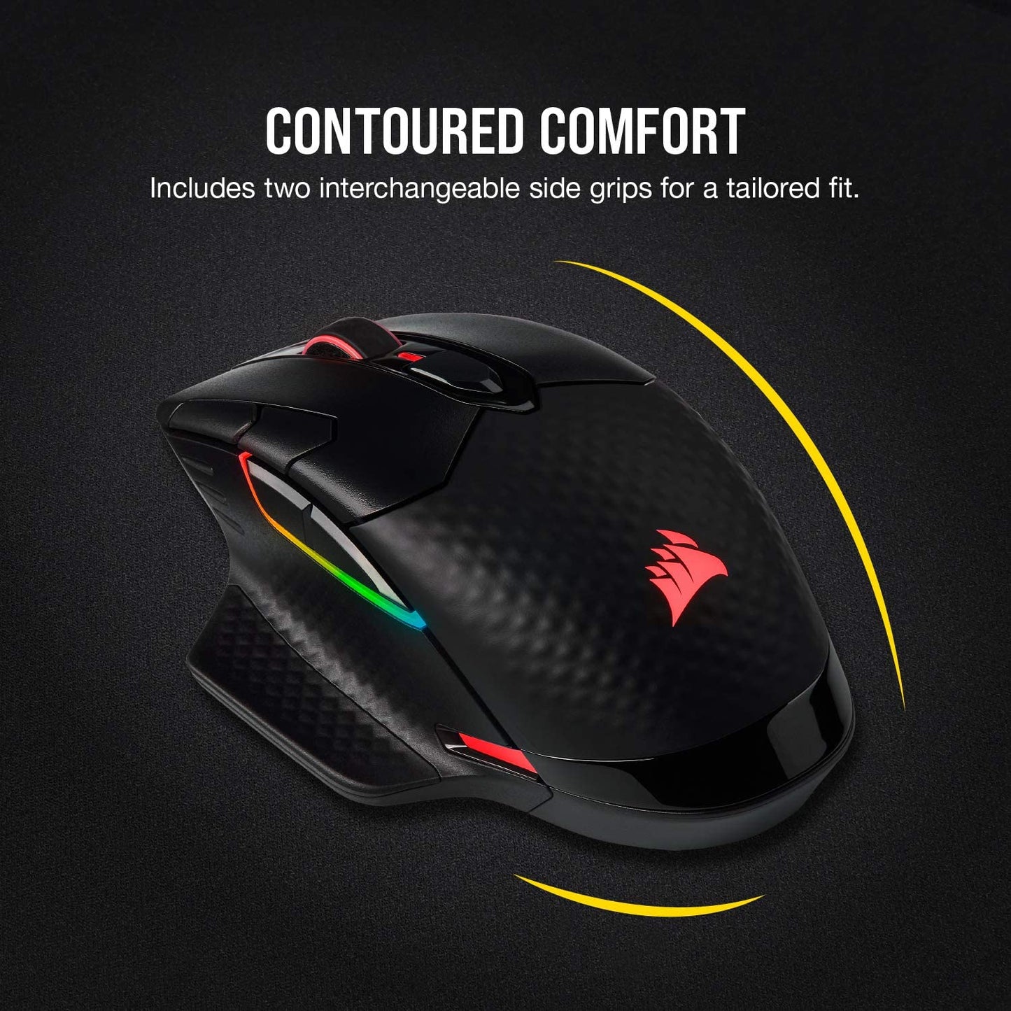 Corsair Dark CORE RGB PRO Wireless/Wired FPS MOBA PC Gaming Mouse – Black