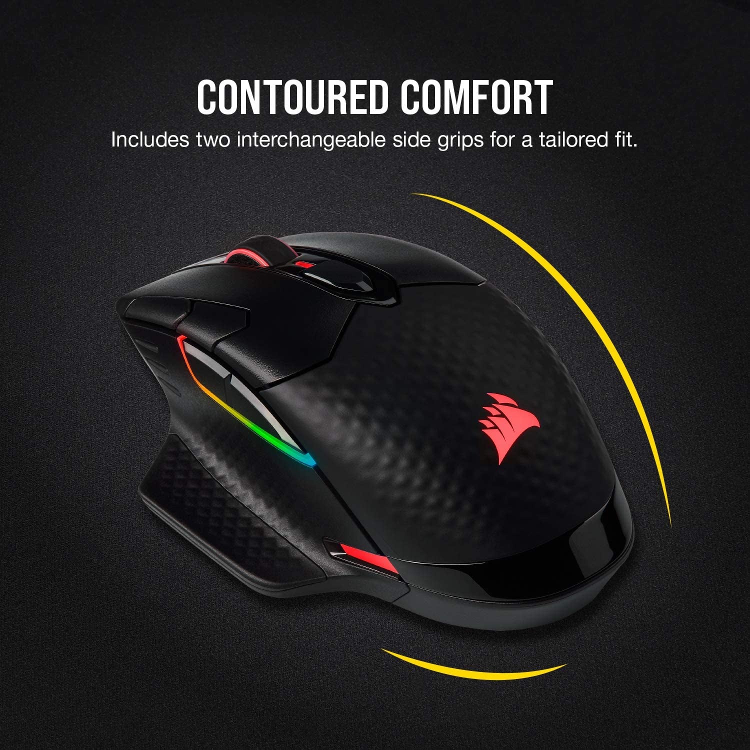Corsair Dark CORE RGB PRO Wireless/Wired FPS MOBA PC Gaming Mouse – Black