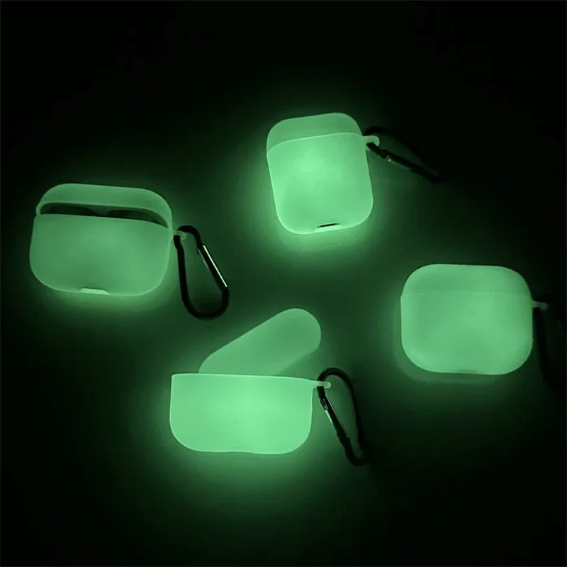 Night Light Luminous Silicone Soft Earphone Case for Apple Airpods 4 3 1 Pro 2 Air Pods Pro2 Pro3 3Rd Generation Headphone Cover